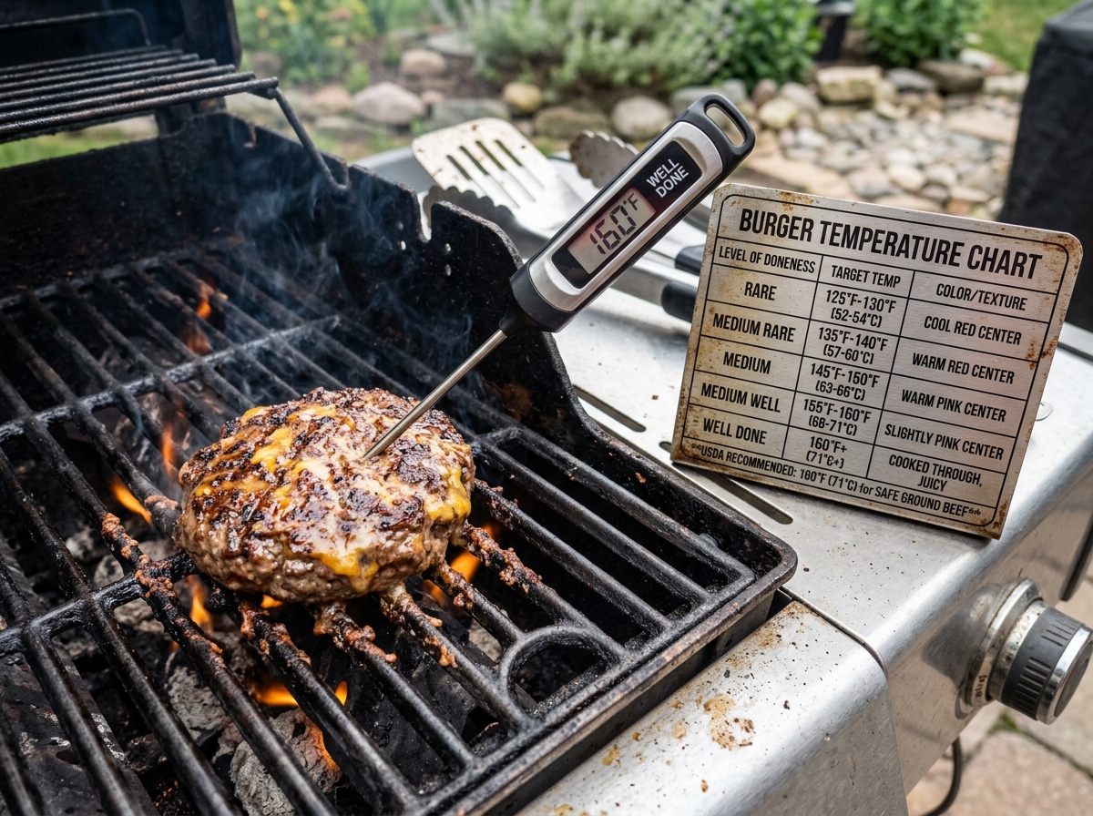 Burger Temperature Chart for Grilling
