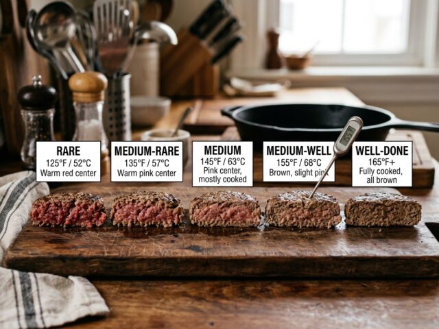 Burger Temperature Guide: All Doneness Levels