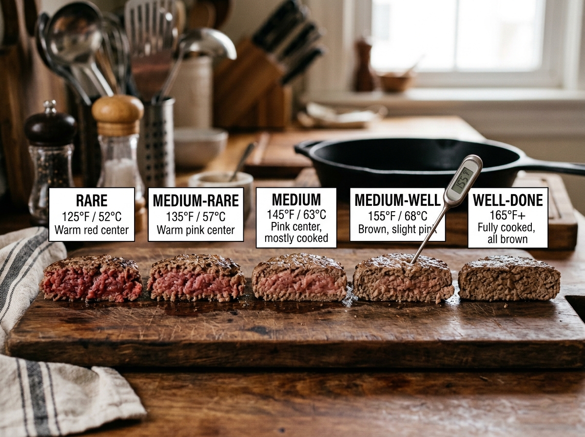 Burger Temperature Guide: All Doneness Levels