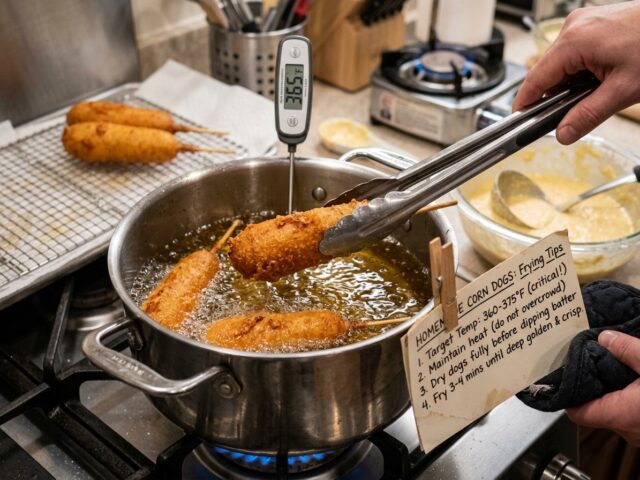 Homemade Corn Dogs: Frying Temps and Tips