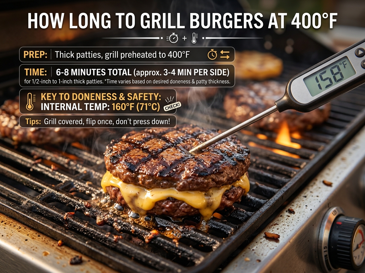 How Long to Grill Burgers at 400°F